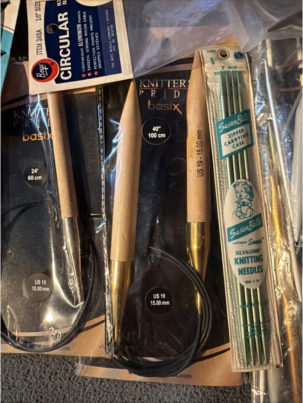 Huge Vintage Knitting Needles Lot Various Colors And Sizes - Picture 5 of 7